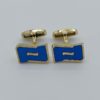 Lamination Golden Cufflinks in Blue color