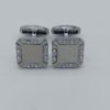 Lamination Silver Cufflinks in Silver Color