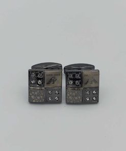 Lazer Black Cufflinks Design 1