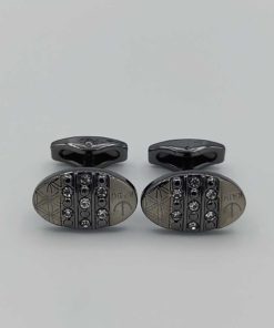 Lazer Black Cufflinks Design 3