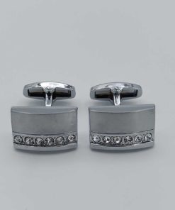 Two Tone Silver Cufflinks Design 13