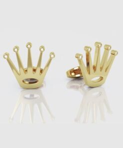 Crown Cufflinks for Men-Golden